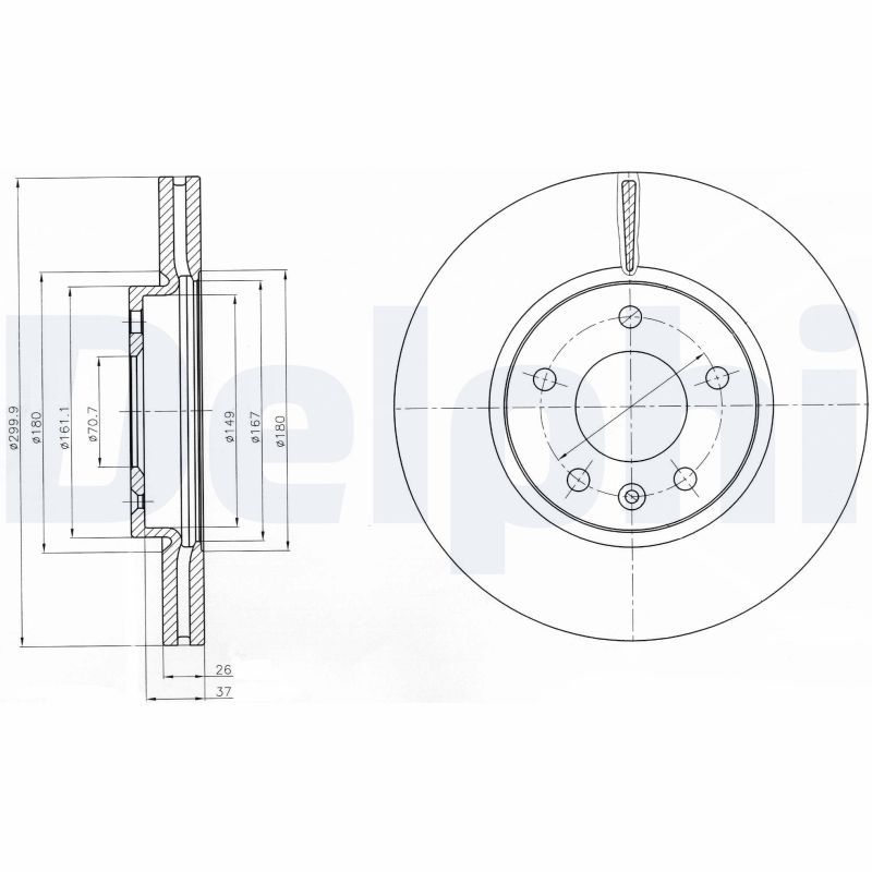 DELPHI BG4278 Brake Disc