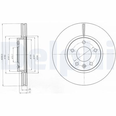 Brake Disc DELPHI BG4278