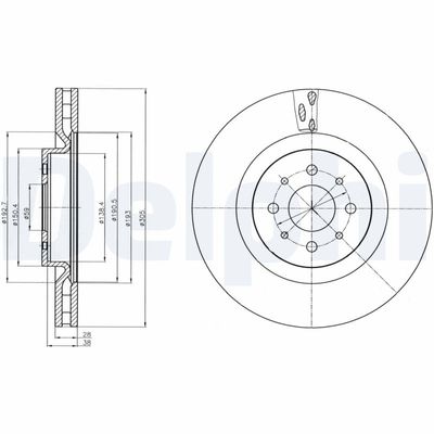 Brake Disc DELPHI BG4308