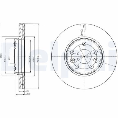 Brake Disc DELPHI BG4317