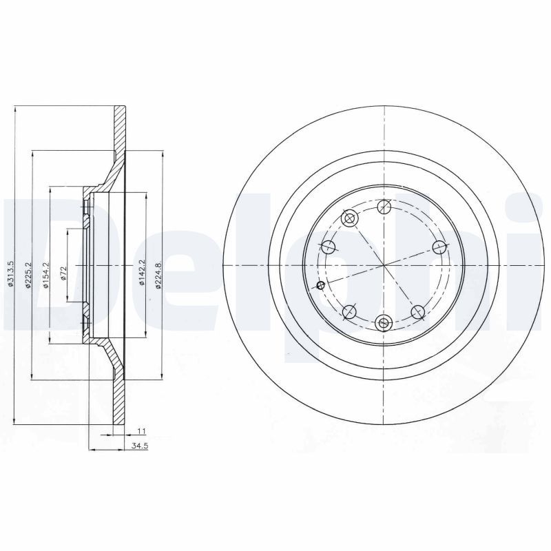 DELPHI BG4318 Brake Disc