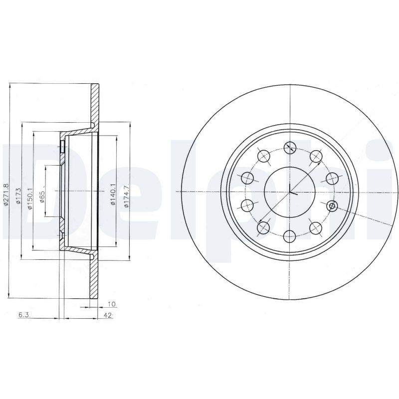 DELPHI BG4324 Brake Disc