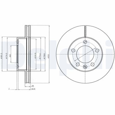 Brake Disc DELPHI BG4328