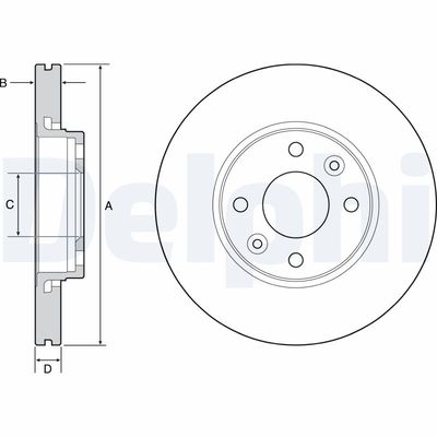 Brake Disc DELPHI BG4459C