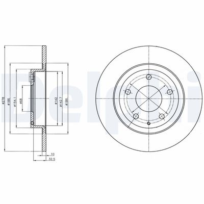 Brake Disc DELPHI BG4534C