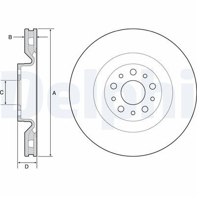 Brake Disc DELPHI BG4556