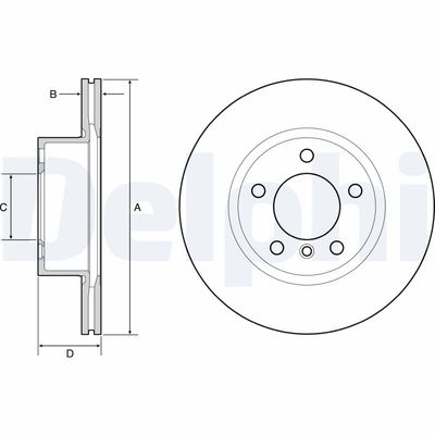 Brake Disc DELPHI BG4645C