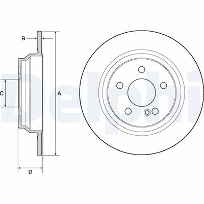 Brake Disc DELPHI BG4686C