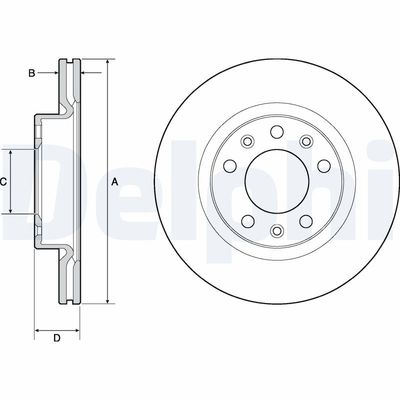 Brake Disc DELPHI BG4700C