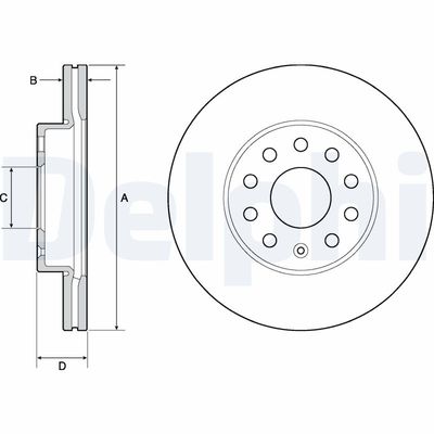 Brake Disc DELPHI BG4701C