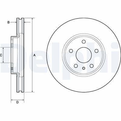 Brake Disc DELPHI BG4702C