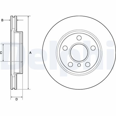 Brake Disc DELPHI BG4704C