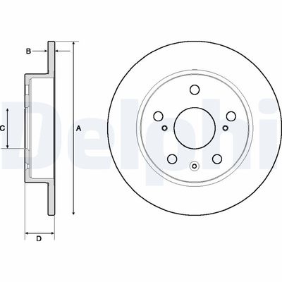 Brake Disc DELPHI BG4709C