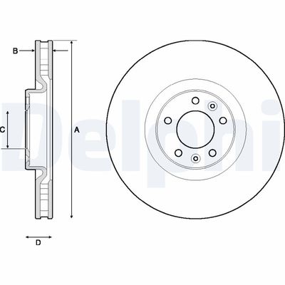 Brake Disc DELPHI BG4716C