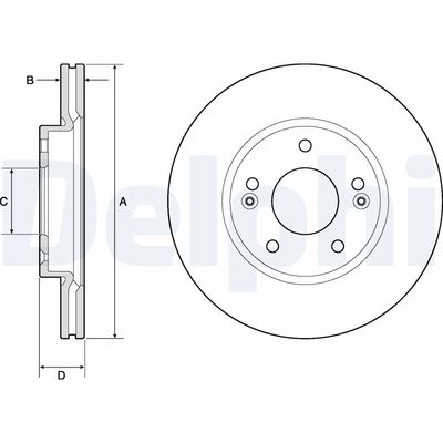 Brake Disc DELPHI BG4745C