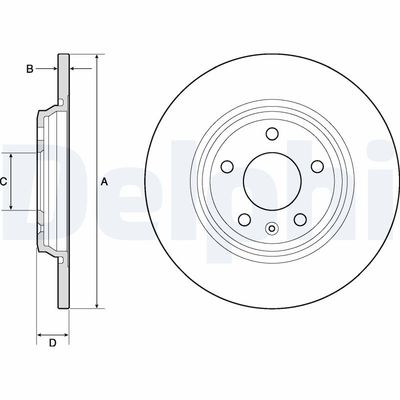 Brake Disc DELPHI BG4800C