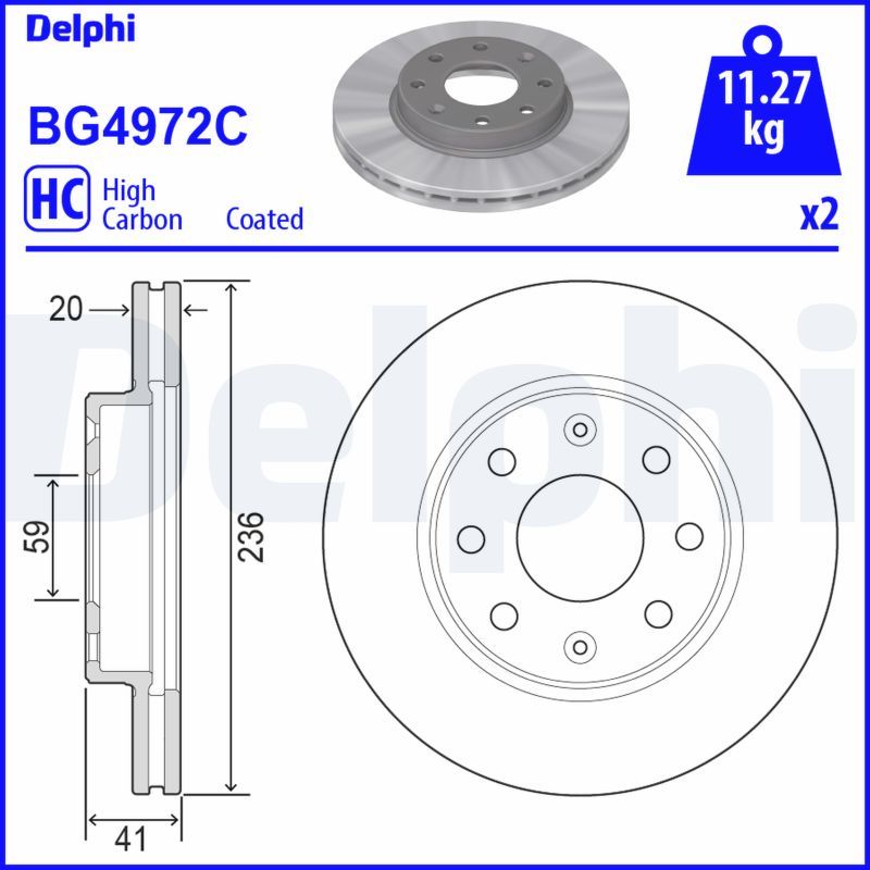 DELPHI BG4972C Brake Disc