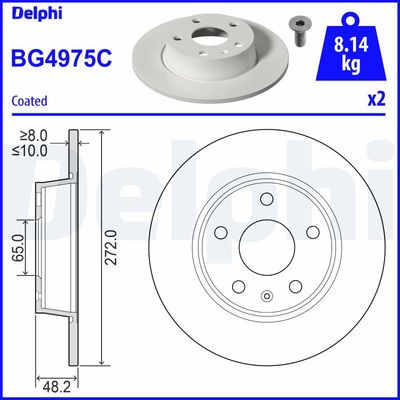 Brake Disc DELPHI BG4975C