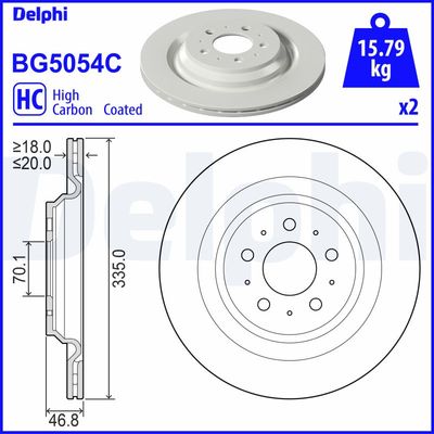 Brake Disc DELPHI BG5054C