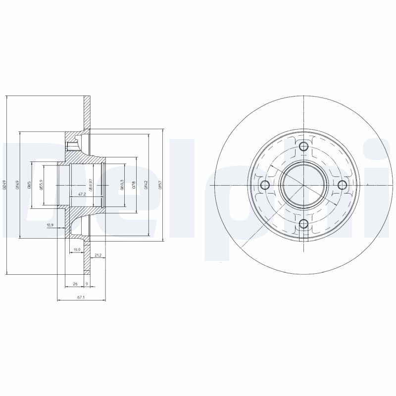 DELPHI BG9021RS Brake Disc