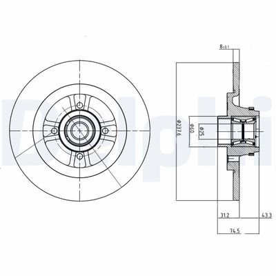 Brake Disc DELPHI BG9025RSC