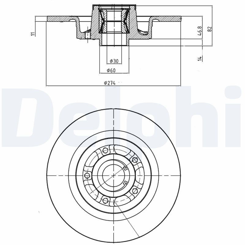 DELPHI BG9026RS Brake Disc