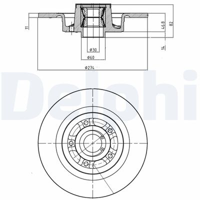 Brake Disc DELPHI BG9026RSC