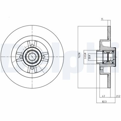 Brake Disc DELPHI BG9030RS