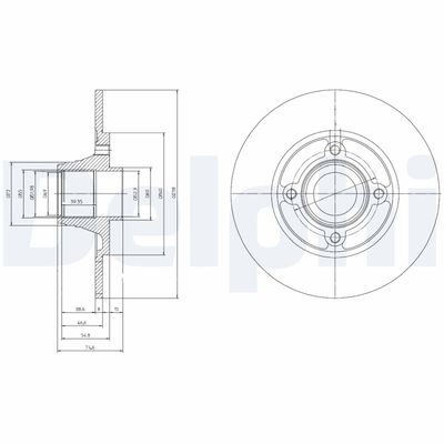 Brake Disc DELPHI BG9033RSC