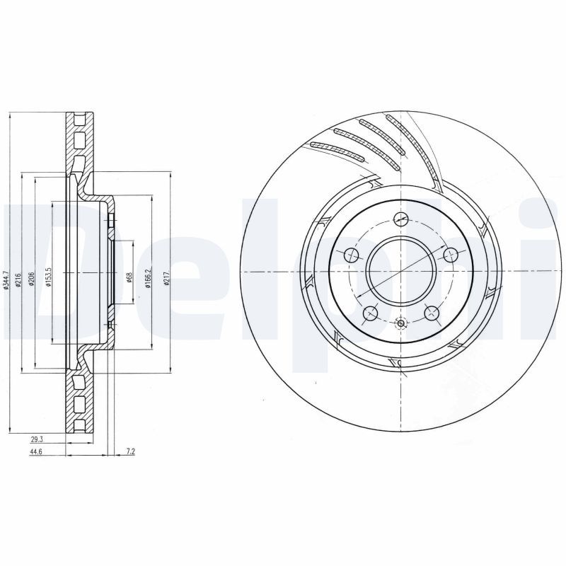 DELPHI BG9052 Brake Disc