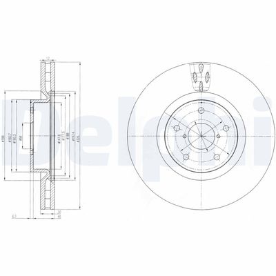 Brake Disc DELPHI BG9055