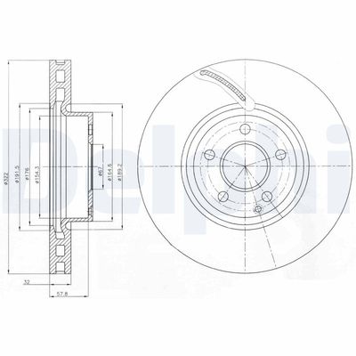 Brake Disc DELPHI BG9075