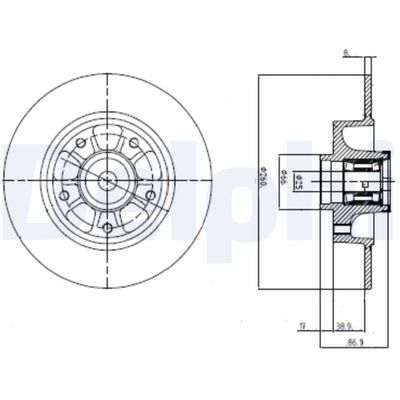 Brake Disc DELPHI BG9112RSC