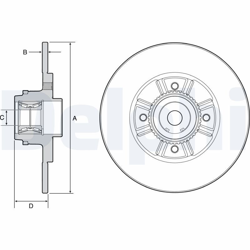 DELPHI BG9114RS Brake Disc