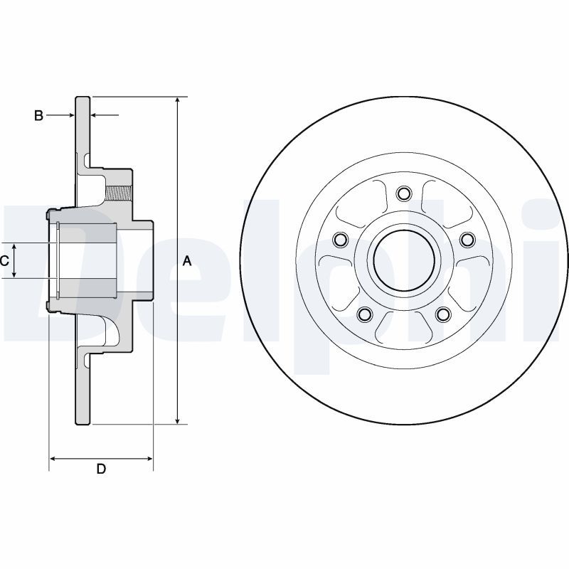 DELPHI BG9132RS Brake Disc