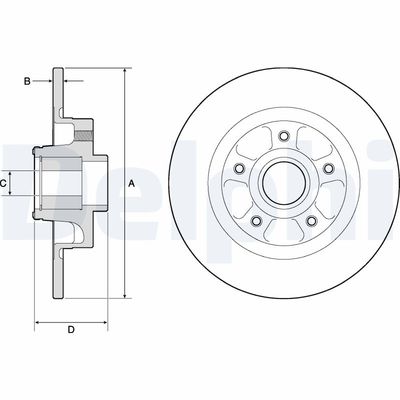 Brake Disc DELPHI BG9132RS