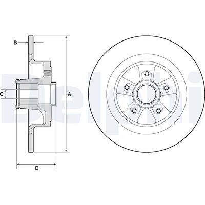 Brake Disc DELPHI BG9136RS