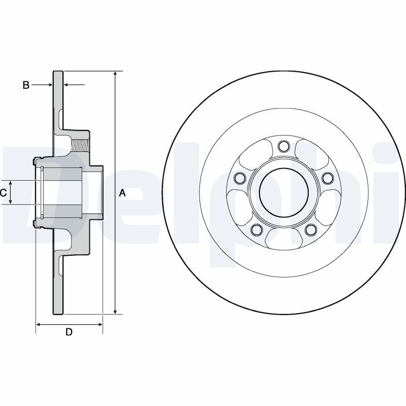 DELPHI BG9138RS Brake Disc