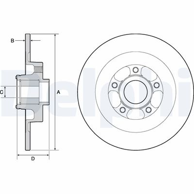 Brake Disc DELPHI BG9138RS