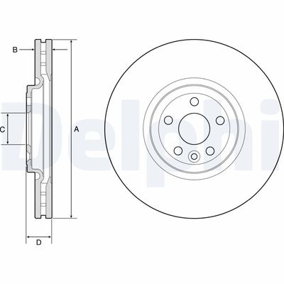 Brake Disc DELPHI BG9178C