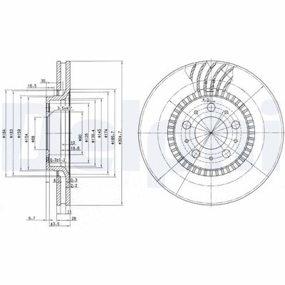 Brake Disc DELPHI BG9514C