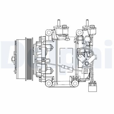 Compressor, air conditioning DELPHI CS20515