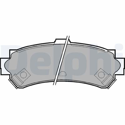 Brake Pad Set, disc brake DELPHI LP1012