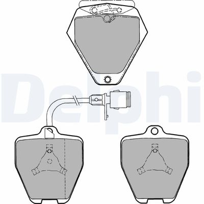 Brake Pad Set, disc brake DELPHI LP1024