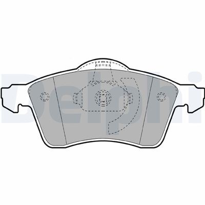 Brake Pad Set, disc brake DELPHI LP1092