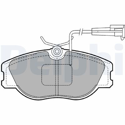 Brake Pad Set, disc brake DELPHI LP1400