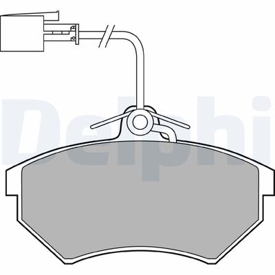 Brake Pad Set, disc brake DELPHI LP1412