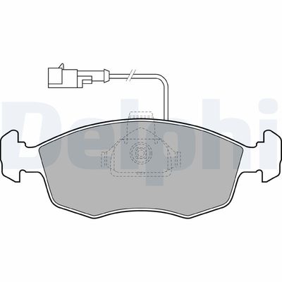 Brake Pad Set, disc brake DELPHI LP1416