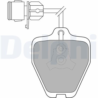 Brake Pad Set, disc brake DELPHI LP1463