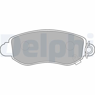 Brake Pad Set, disc brake DELPHI LP1582